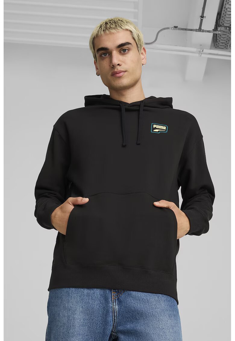 Puma Памучно худи Downtown - Черен/Многоцветен