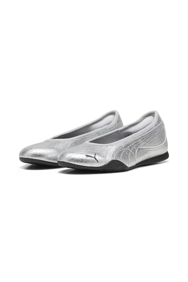 Puma Пантофки Catch Soleil от еко кожа с метализиран ефект Черен/Сребрист