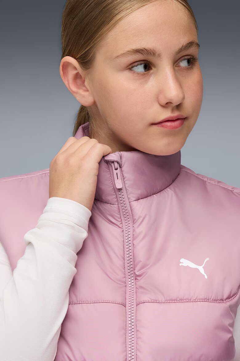 Puma Подплатен елек Ess с ниска яка Прашно розово