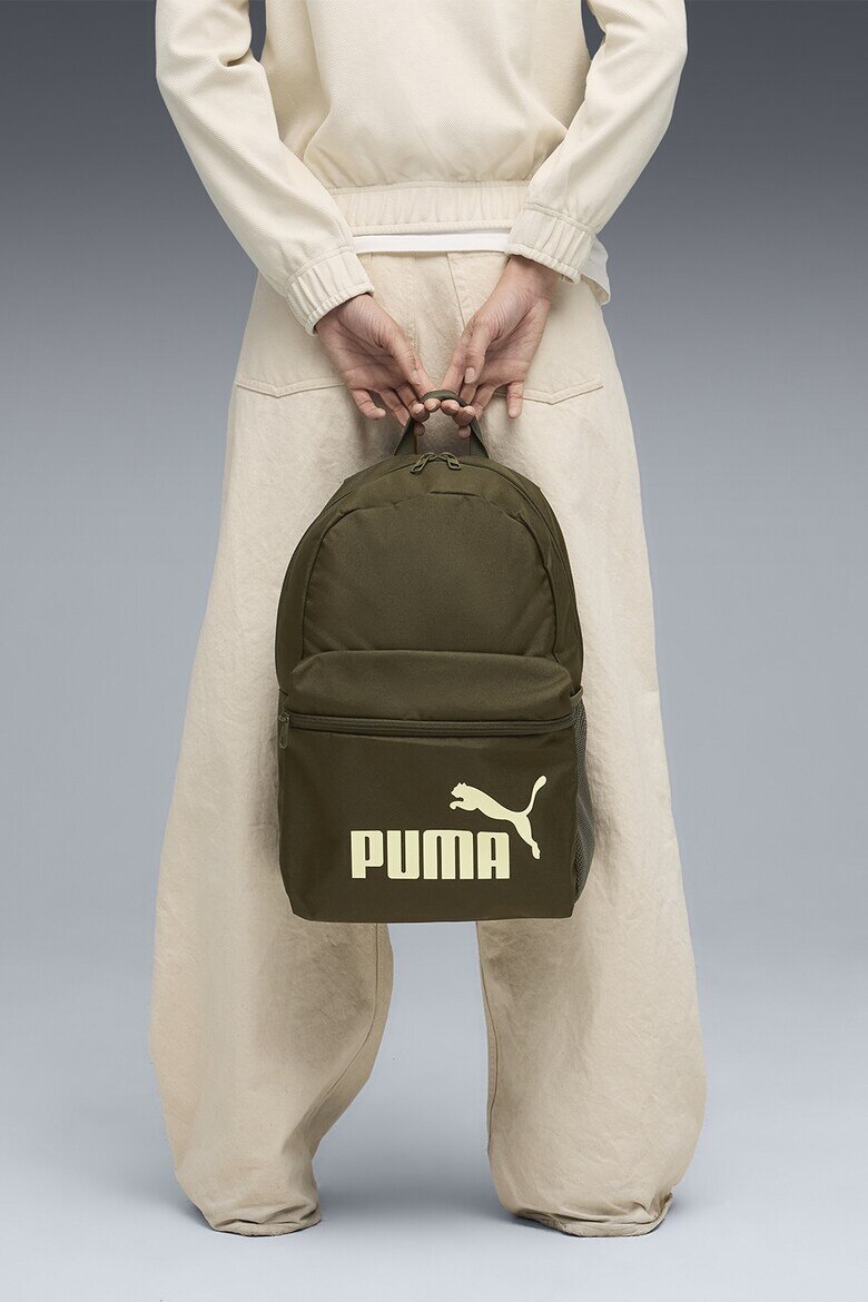 Puma Раница Phase с лого - 22 л Тъмно каки