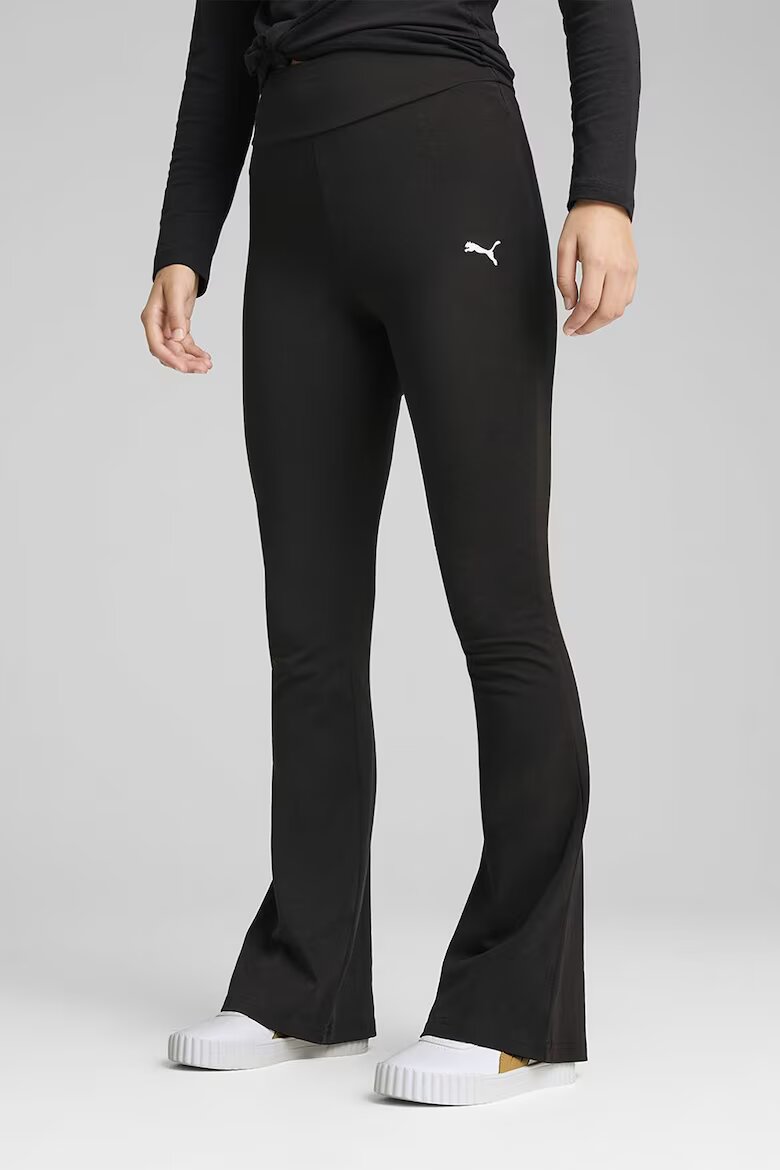 Puma Разкроен клин Essentials с висока талия Черен