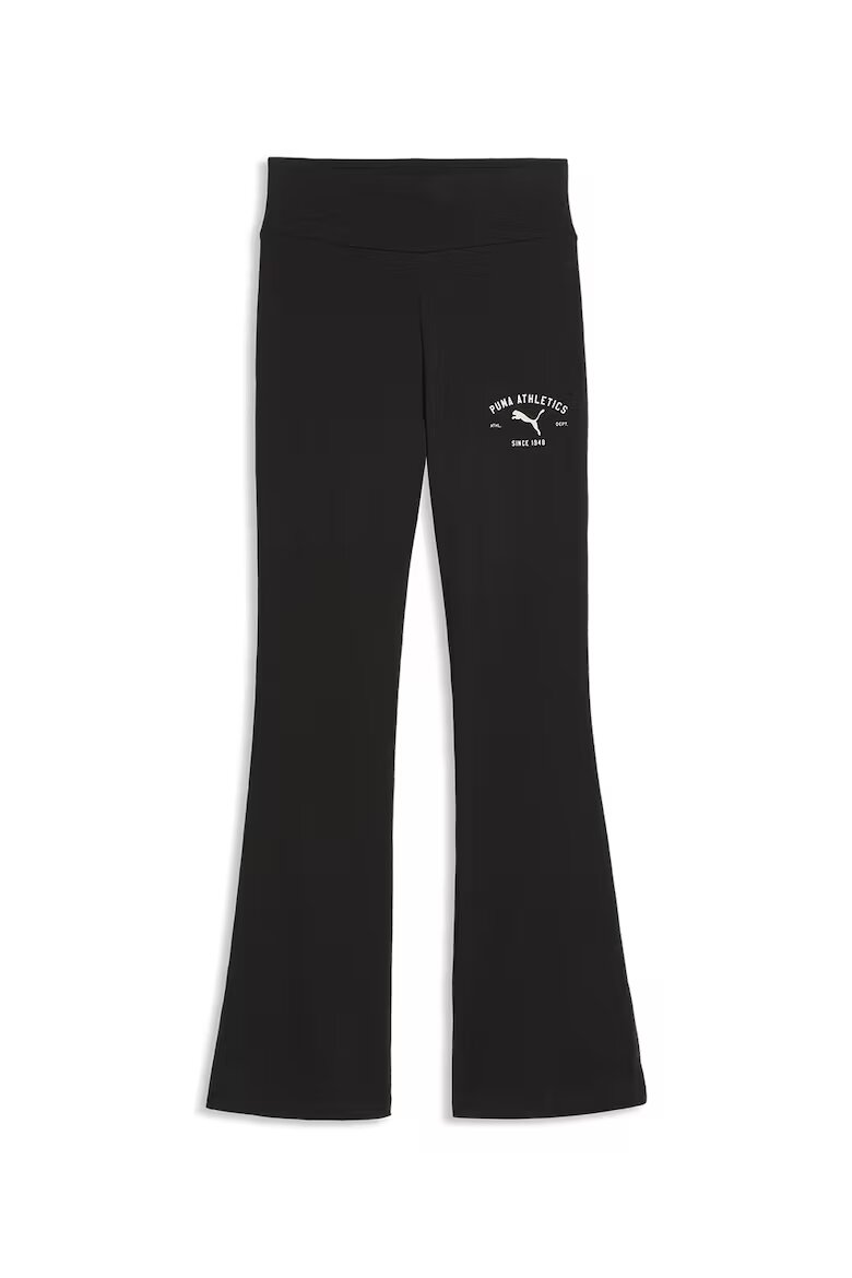 Puma Разкроен клин с лого и висока талия Черен