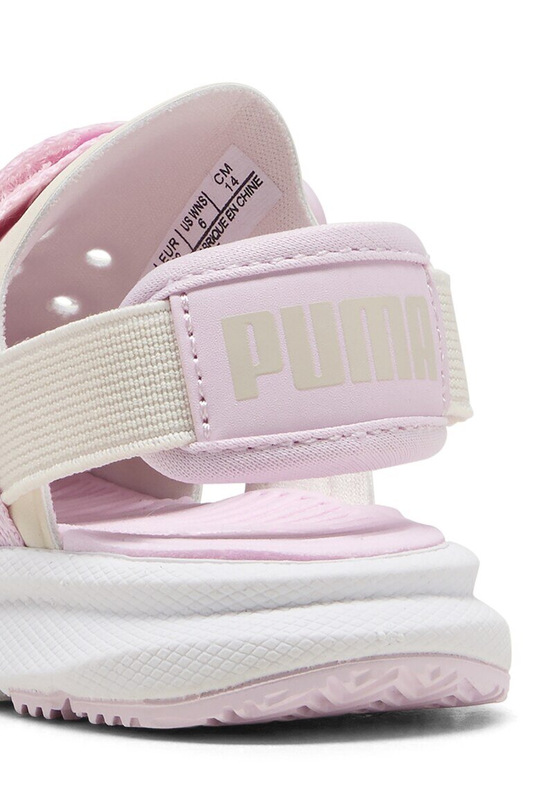 Puma Сандали Evolve с отворена пета и велкро Пастелнорозов/Бледожълт