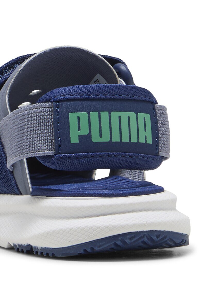 Puma Сандали Evolve с отворена пета и велкро Тъмносин/Бледозелен/Мръснобял