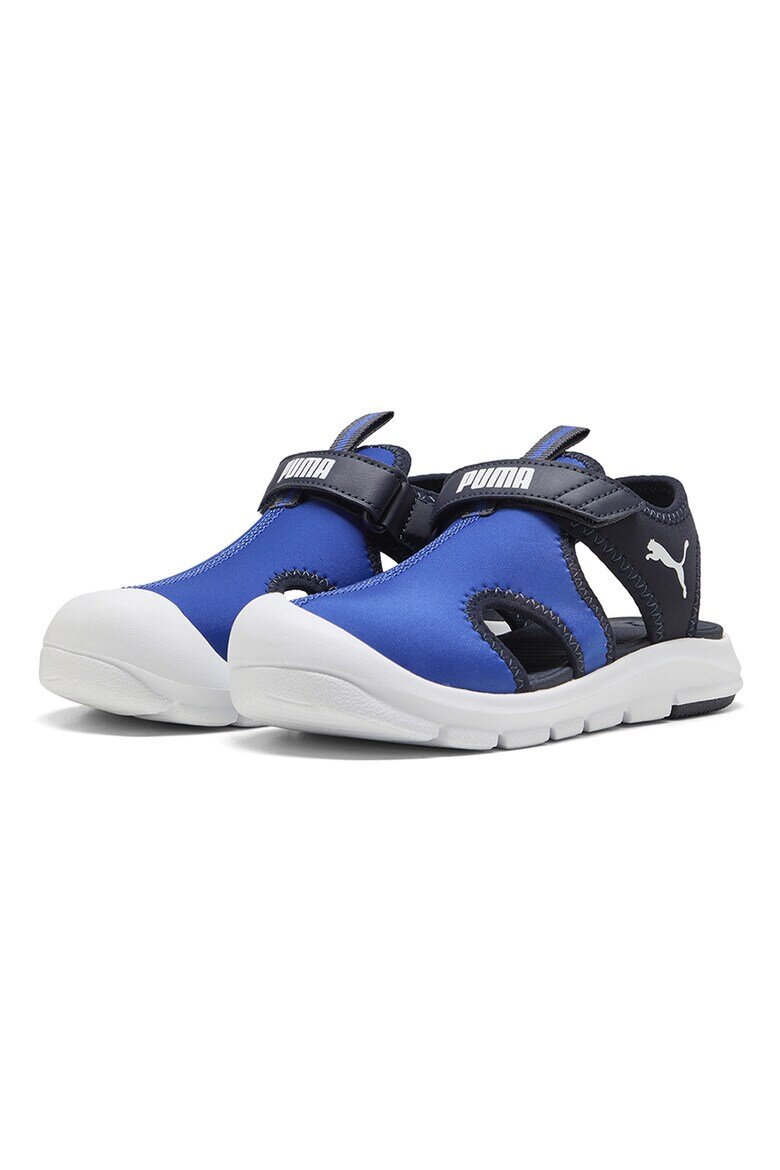 Puma Сандали Fun Racer с велкро и отвори Бял/Черен/Кралско Синьо