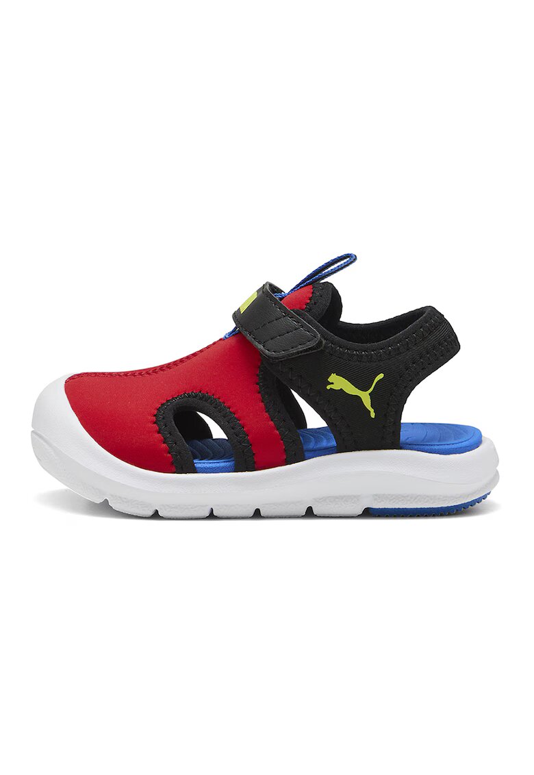 Puma Сандали Fun Racer с велкро и отвори - Червен/Черен/Жълт