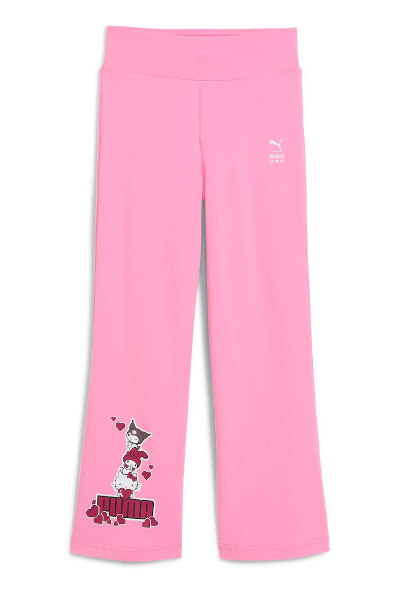 Puma Широк панталон с шарка на Hello Kitty Бял/Малина/Пастелнорозов