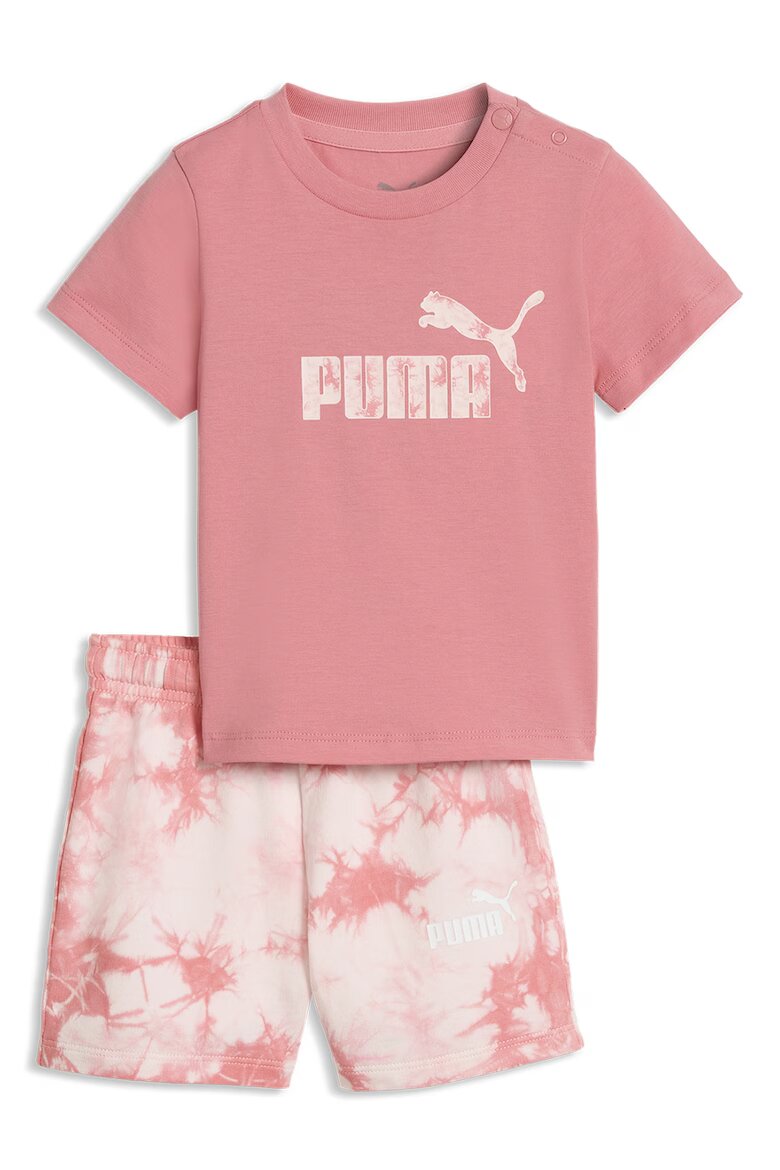 Puma Шорти и тениска с батик - 2 части Розово/Бледо розово