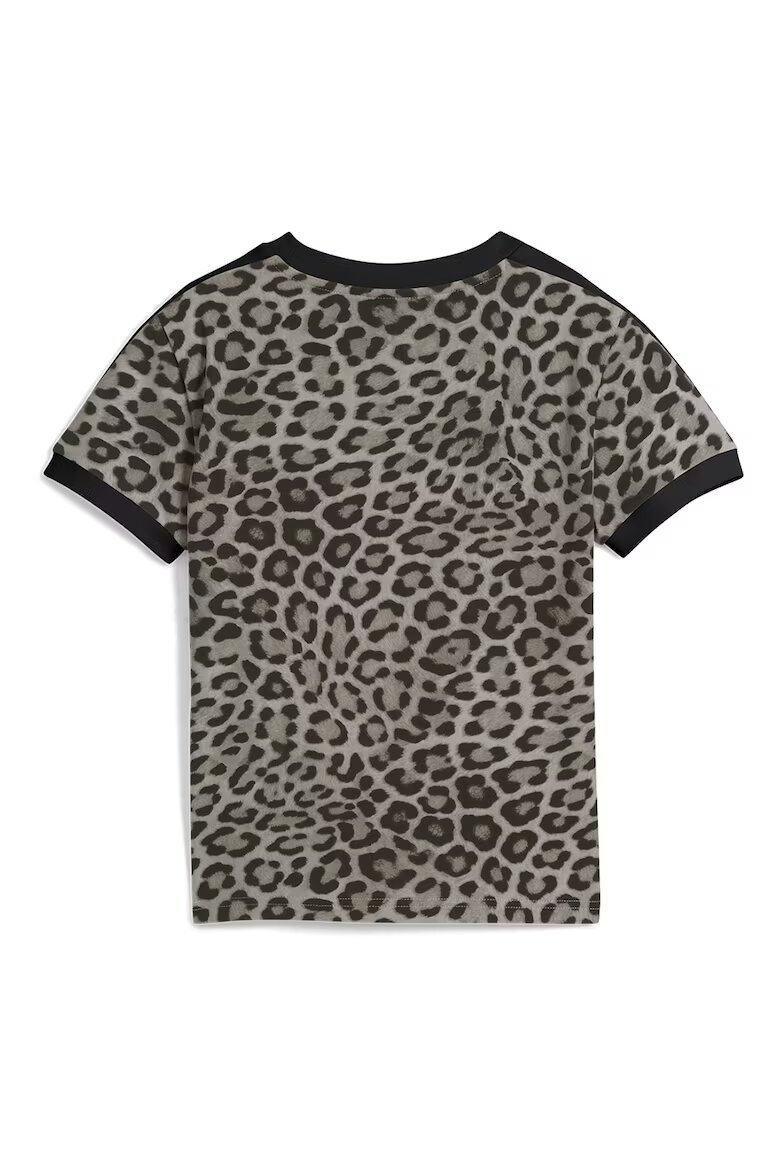 Puma Слим тениска Leo Luxe Черен/Tъмносив