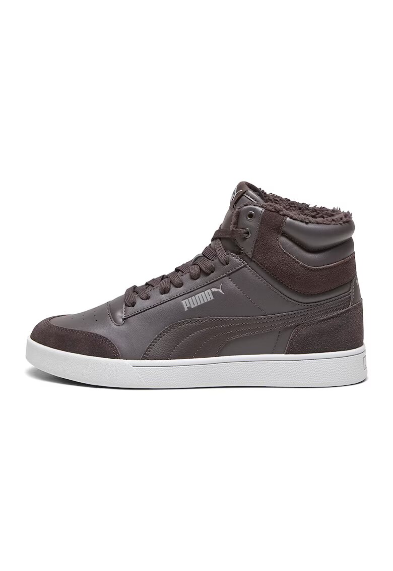 Puma Сникърси mid-high с велурени елементи Suffle Fur Forest Night - Тъмносив - 6