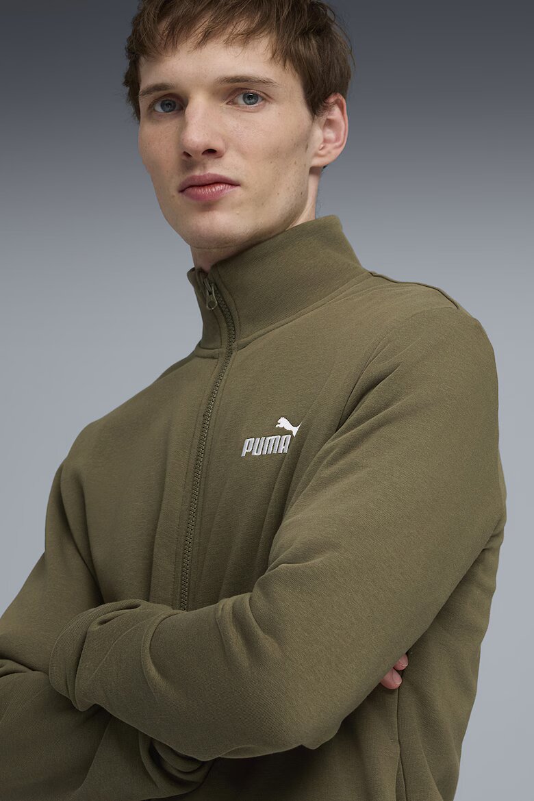 Puma Спортен екип ESS с памук с цип Тъмно каки