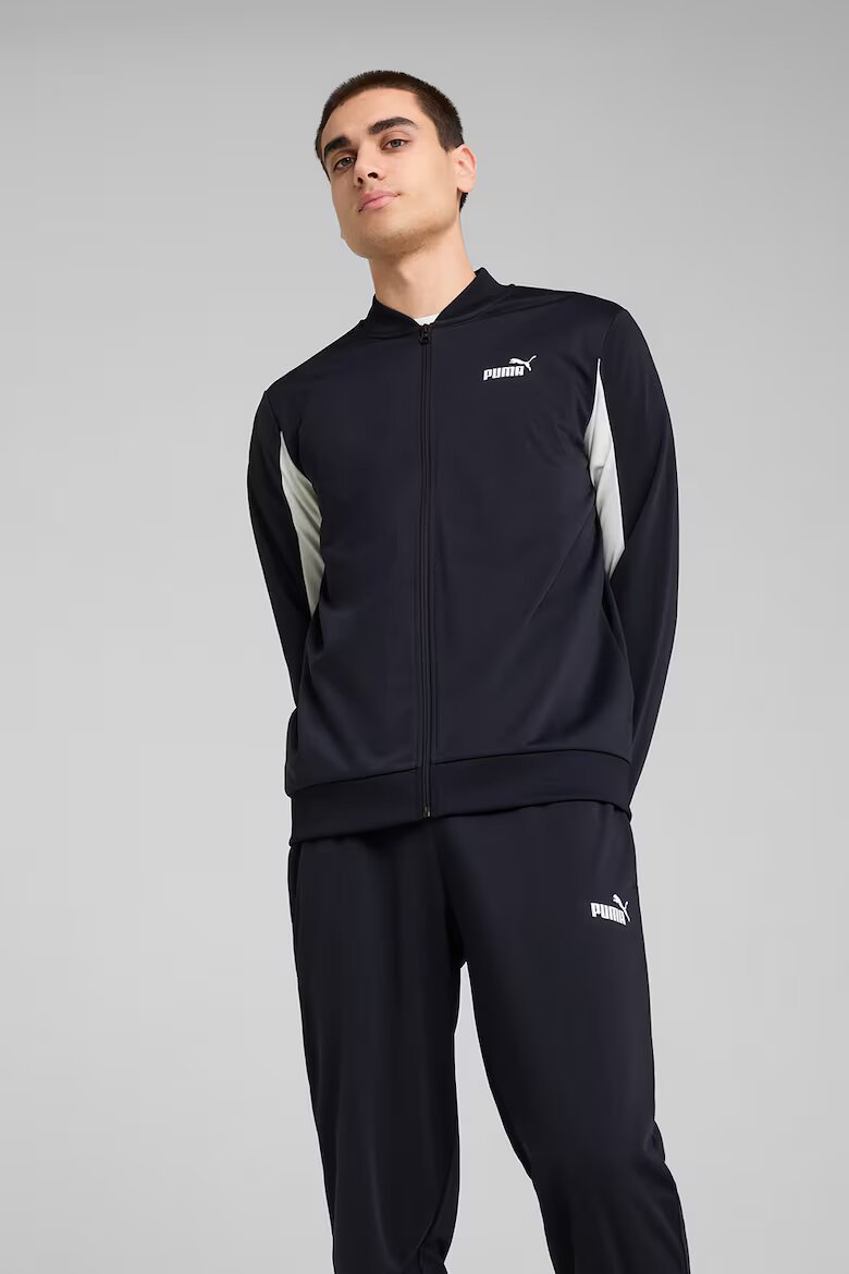 Puma Спортен екип Poly с цип и лого Бял/Тъмносин