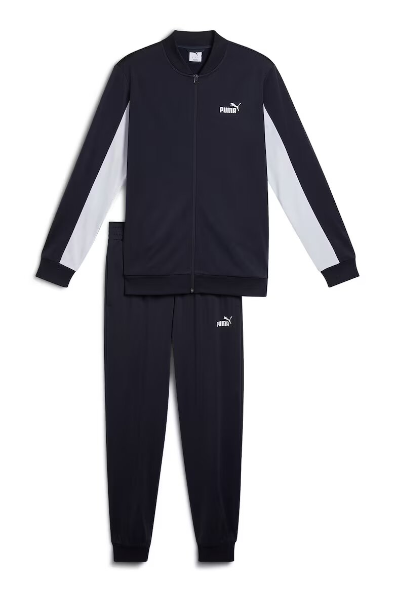 Puma Спортен екип Poly с цип и лого Бял/Тъмносин