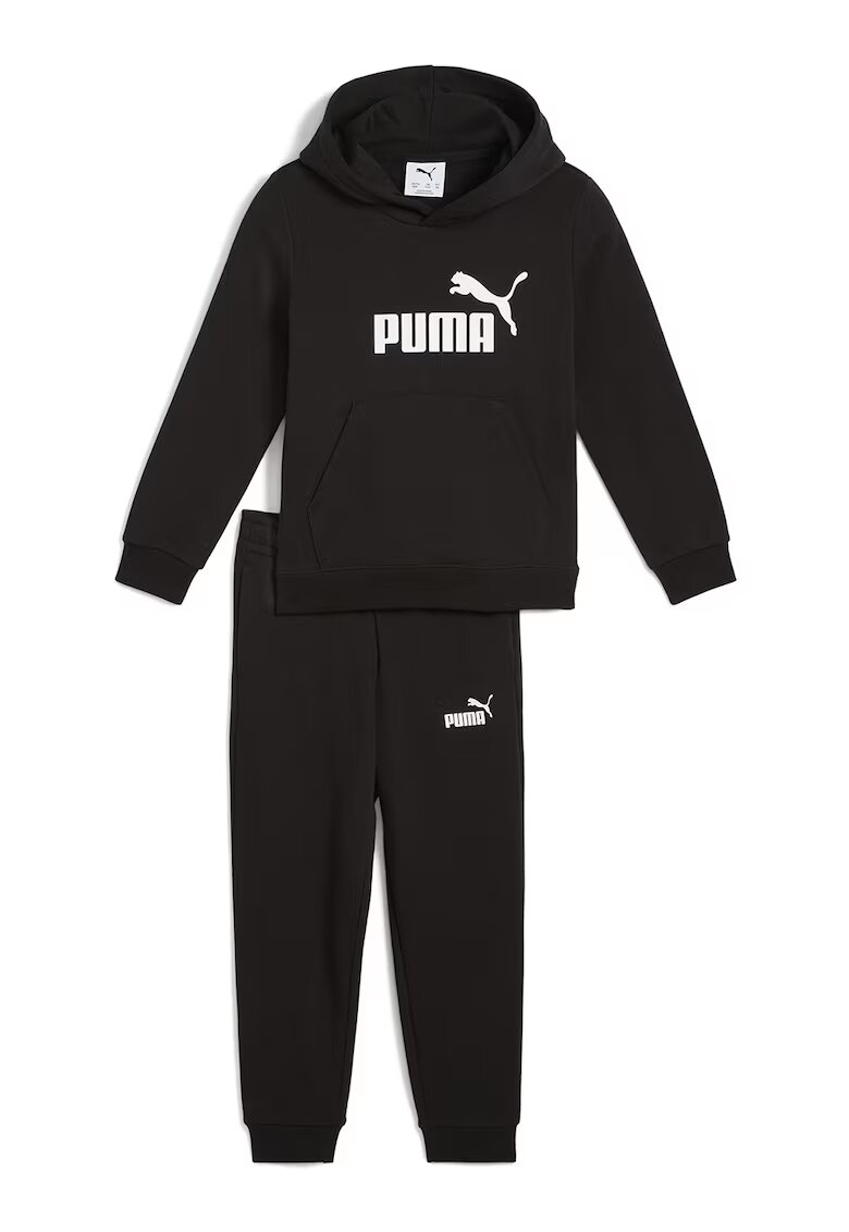 Puma Спортен екип с джоб кенгуру - Бял/Черен