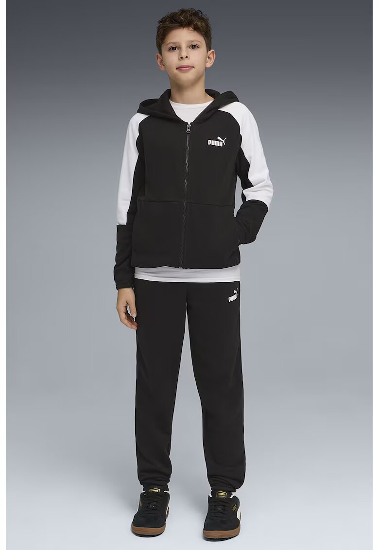 Puma Спортен екип с джобове и цип - Бял/Черен