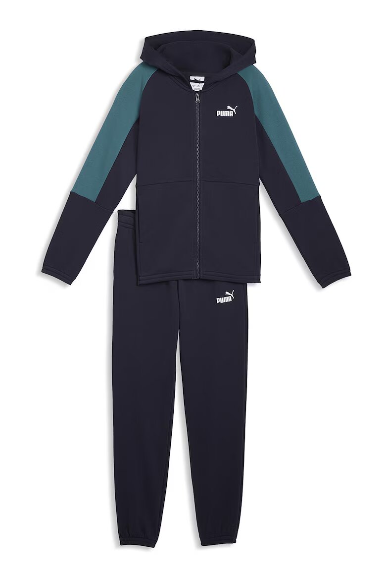 Puma Спортен екип с джобове и цип Ултрамарин синьо/Персийско зелено