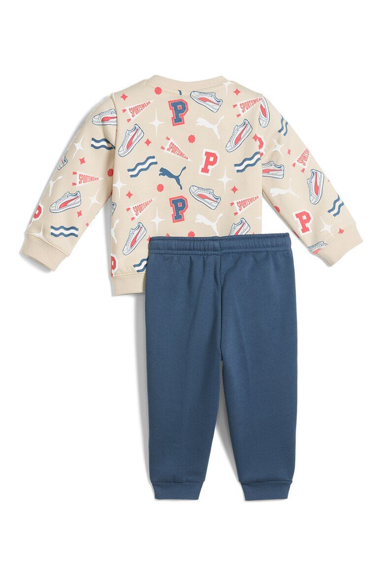 Puma Спортен екип с лого и графика Син/Крем