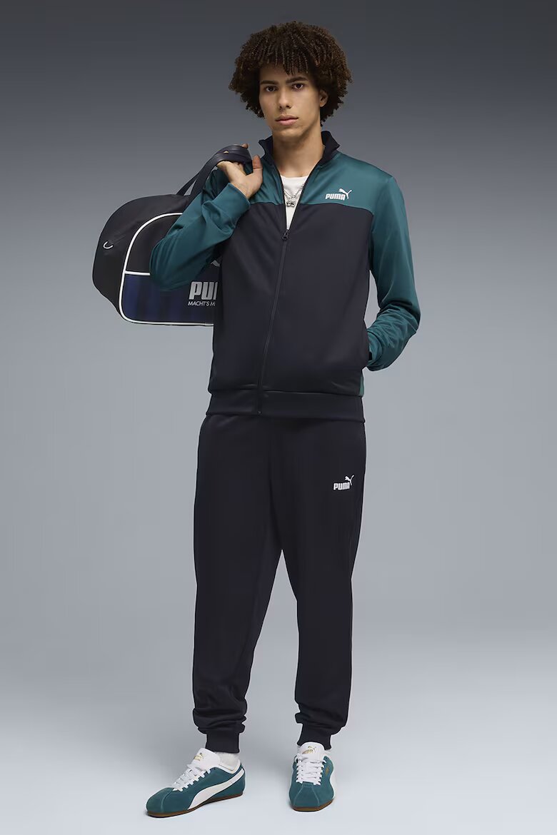 Puma Спортен екип с цип Черен/Персийско зелено