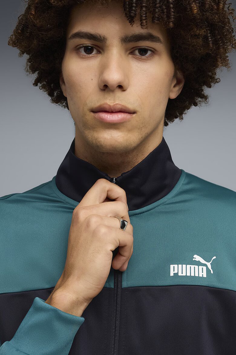 Puma Спортен екип с цип Черен/Персийско зелено