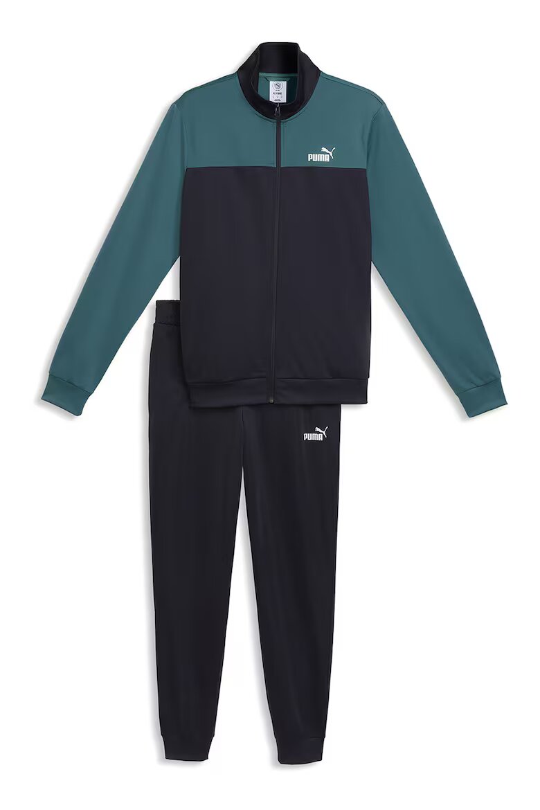Puma Спортен екип с цип Черен/Персийско зелено