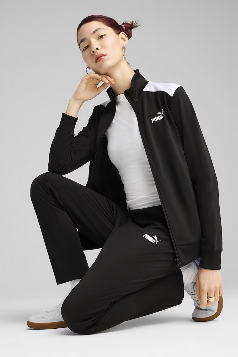Puma Спортен екип с цип и лого Черен