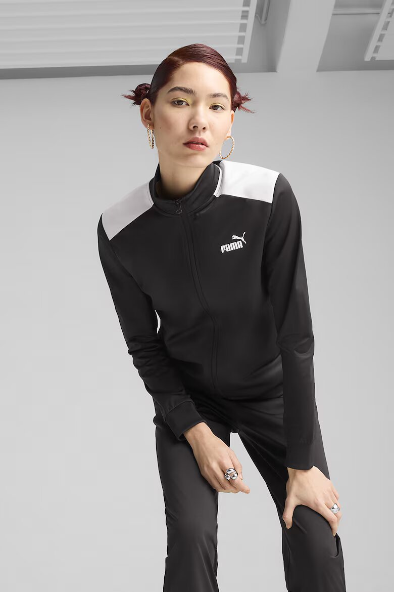 Puma Спортен екип с цип и лого Черен