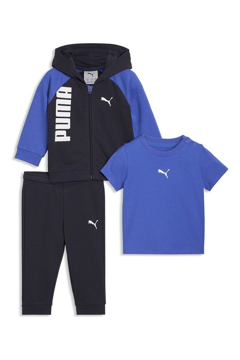 Puma Спортен екип с цип и тениска с лого - 3 части Ултрамарин синьо/Кралско Синьо