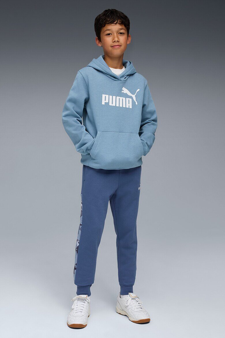 Puma Спортен панталон Essentials с камуфлажна шарка Пастелносин/Тъмносин/Бял