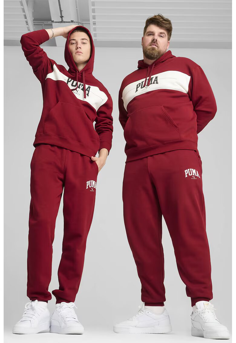 Puma Спортен панталон Squad с лого - Бял/Тъмночервен