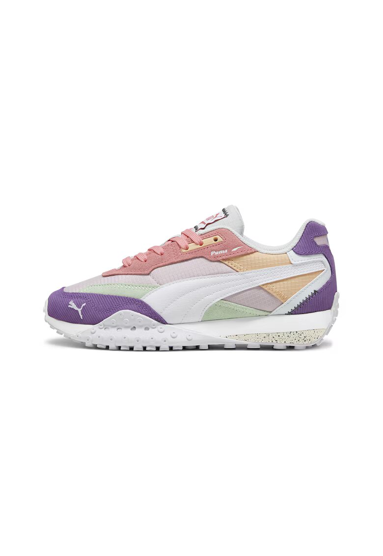 Puma Спортни обувки Blktop Rider с цветен блок - Виолетов - Розова сьомга - Мръснобял -