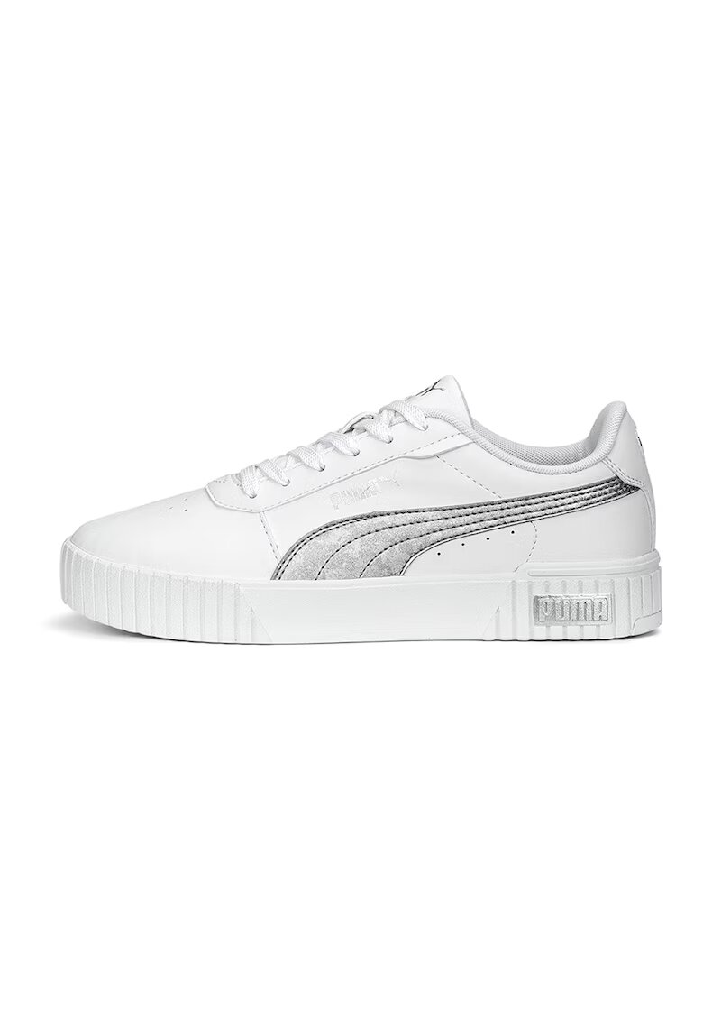 Puma Спортни обувки Carina 2.0 от еко кожа - Пепеляво сиво/Мръснобял
