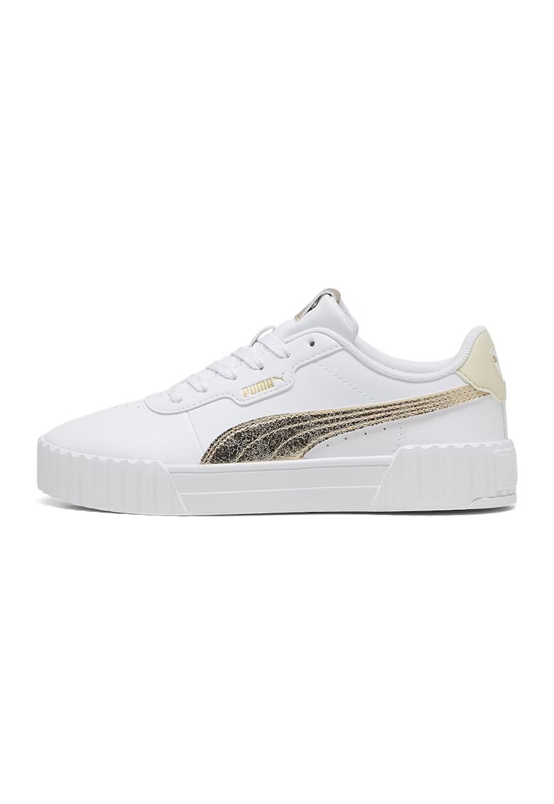 Puma Спортни обувки Carina 3.0 от еко кожа - Златист/Бял