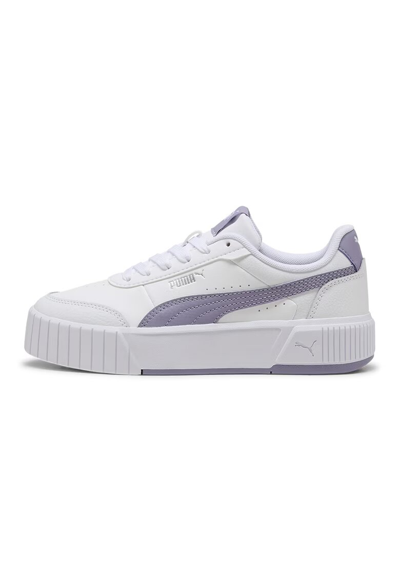 Puma Спортни обувки Carina Mia Jr с кожа - Бял/Черен