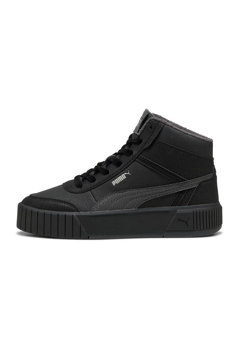 Puma Спортни обувки Carina Mia Mid WTR Warm с лого - Черен/Tъмносив