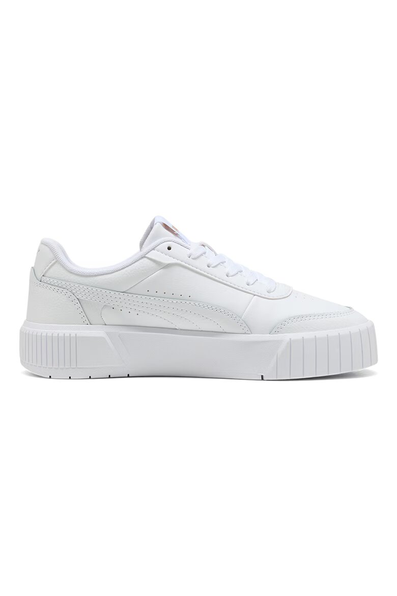 Puma Спортни обувки Carina Mia от кожа и еко кожа с равна платформа Бял