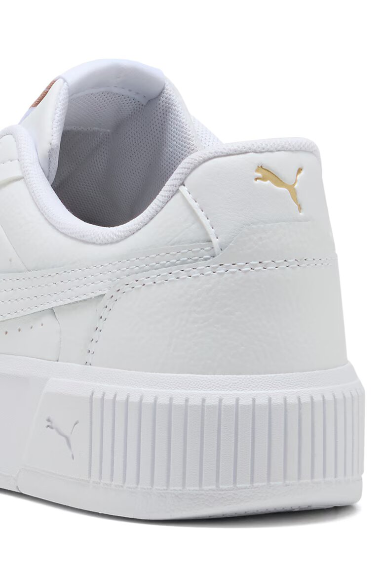 Puma Спортни обувки Carina Mia от кожа и еко кожа с равна платформа Бял