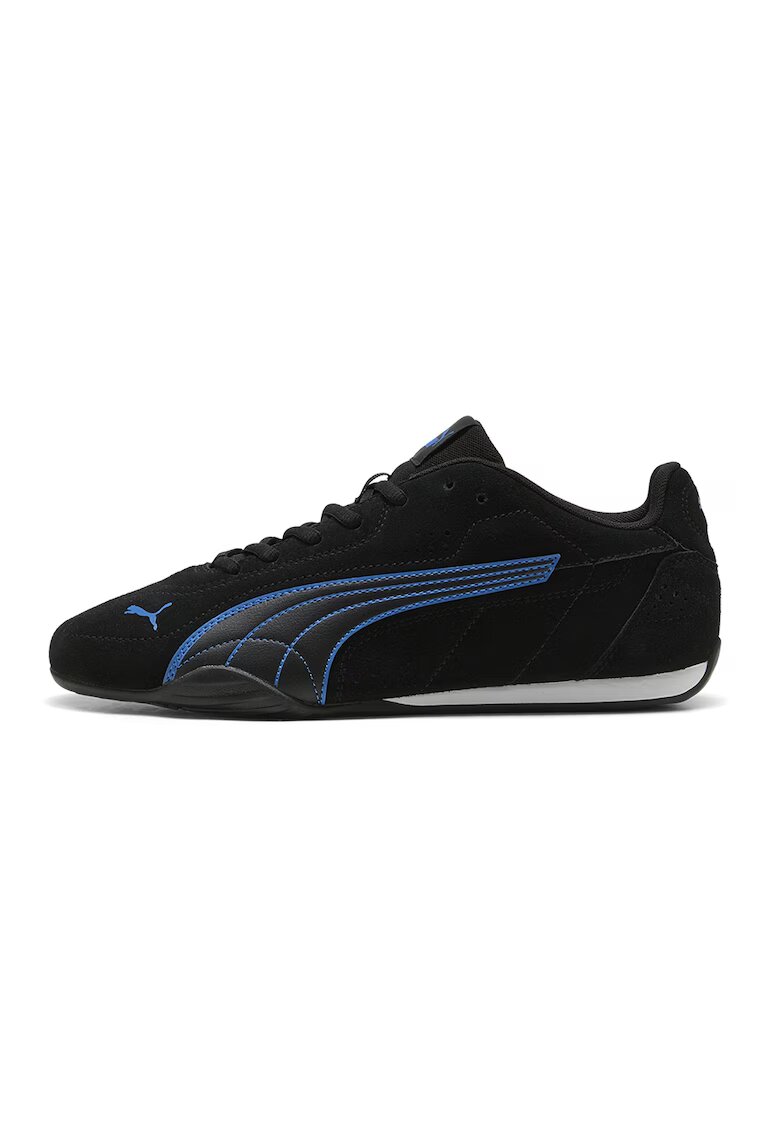 Puma Спортни обувки Catch от велур и кожа - Черен/Кралско Синьо
