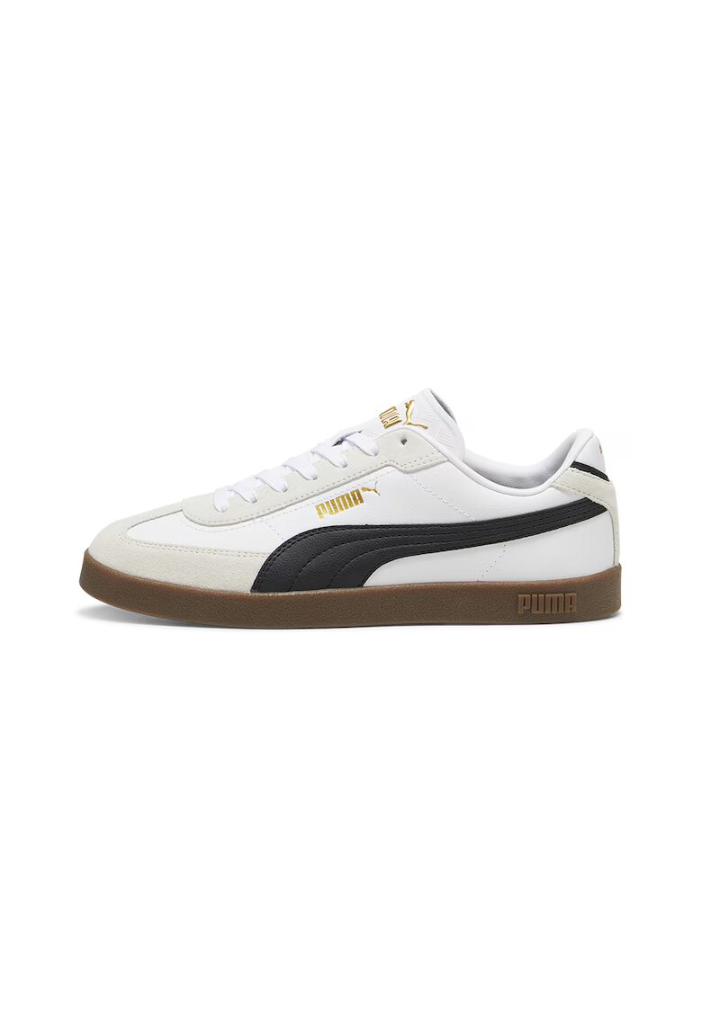Puma Спортни обувки Club II Era от велур и еко кожа - Бял/Черен/Светло