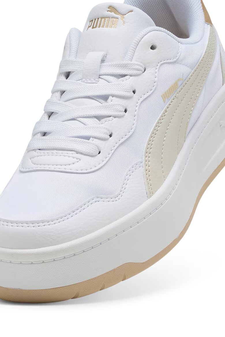 Puma Спортни обувки Court Lally от еко кожа Бял/Жълт