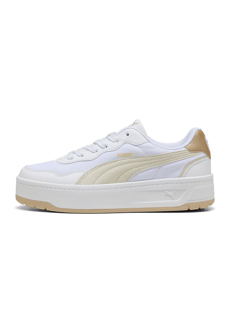 Puma Спортни обувки Court Lally от еко кожа - Бял/Жълт