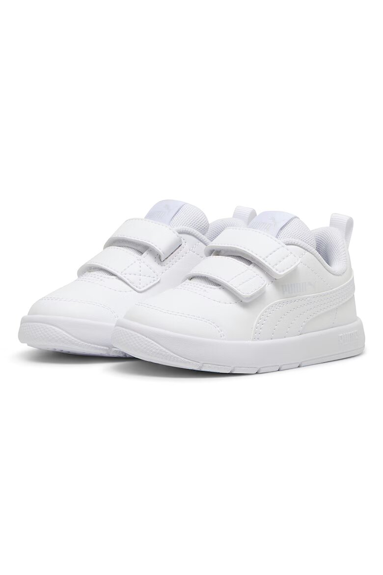 Puma Спортни обувки Courtflex от еко кожа с велкро Бял