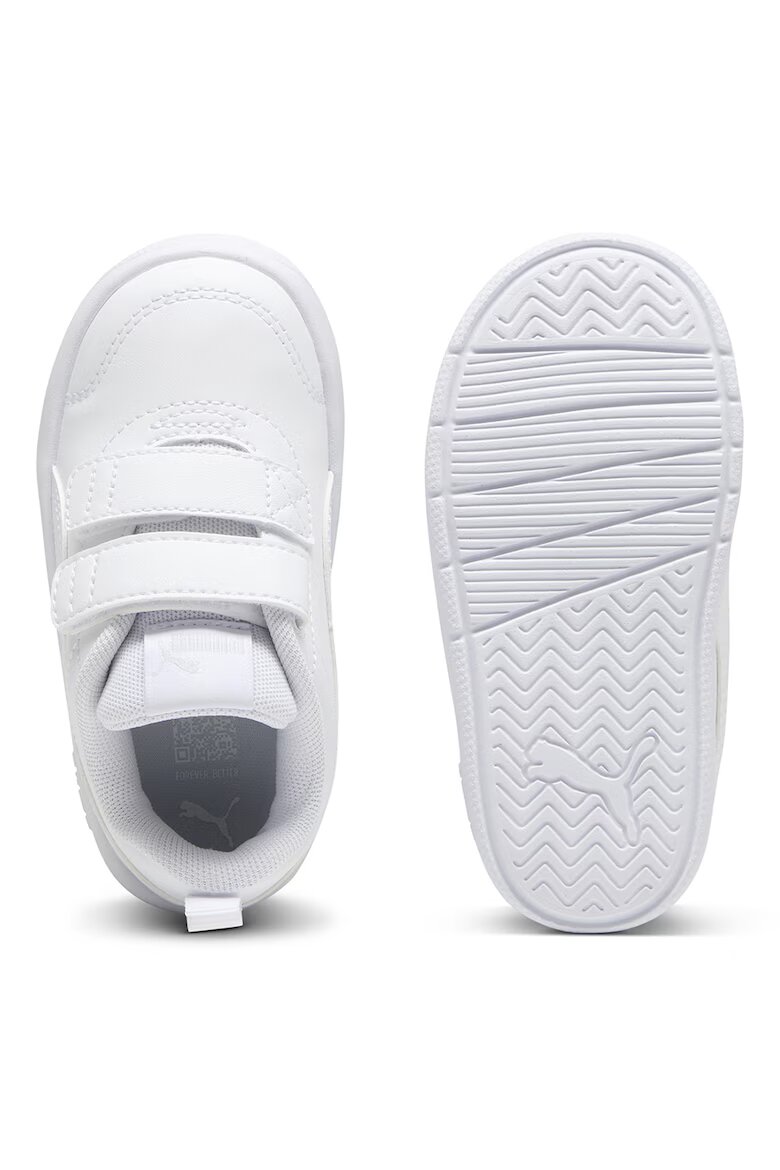 Puma Спортни обувки Courtflex от еко кожа с велкро Бял
