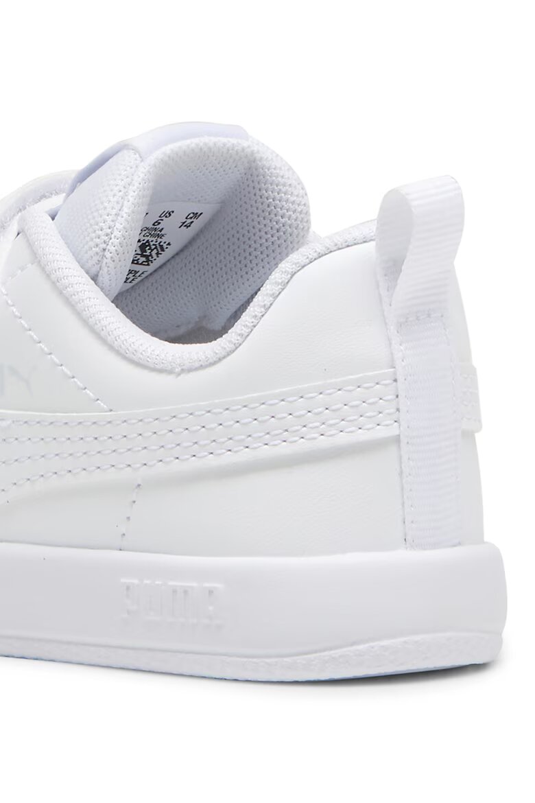Puma Спортни обувки Courtflex от еко кожа с велкро Бял