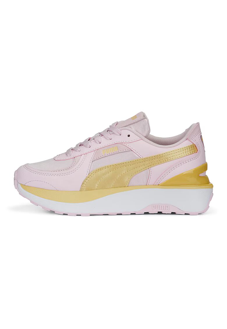 Puma Спортни обувки Cruise Rider с контрастни шевове - Жълт/Пастелнорозов