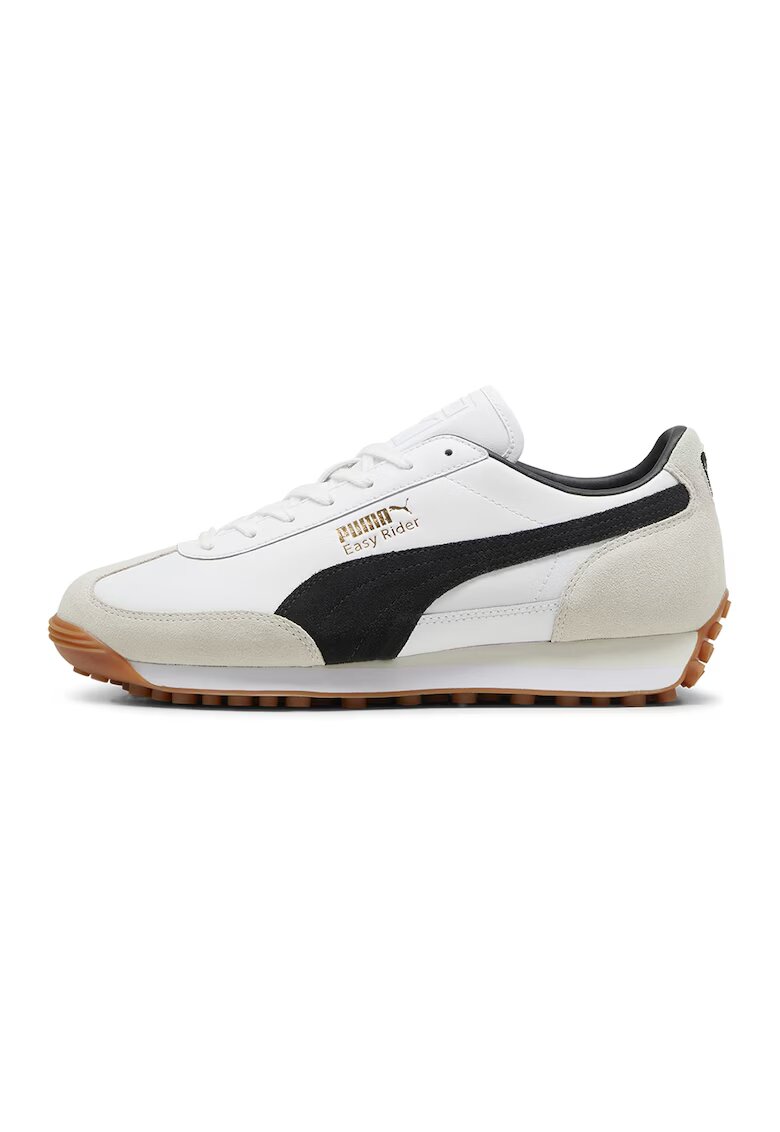 Puma Спортни обувки Easy Rider с велур - Бял/Черен