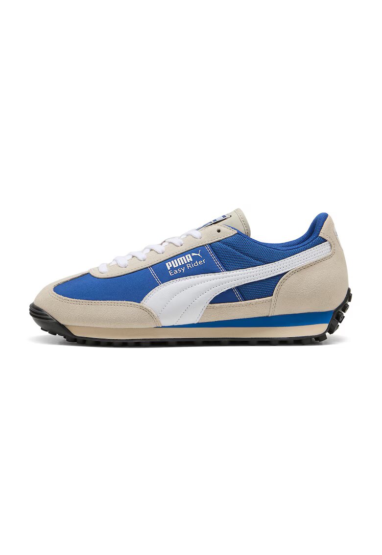 Puma Спортни обувки Easy Rider с велур - Бял/Кралско Синьо/Бежов