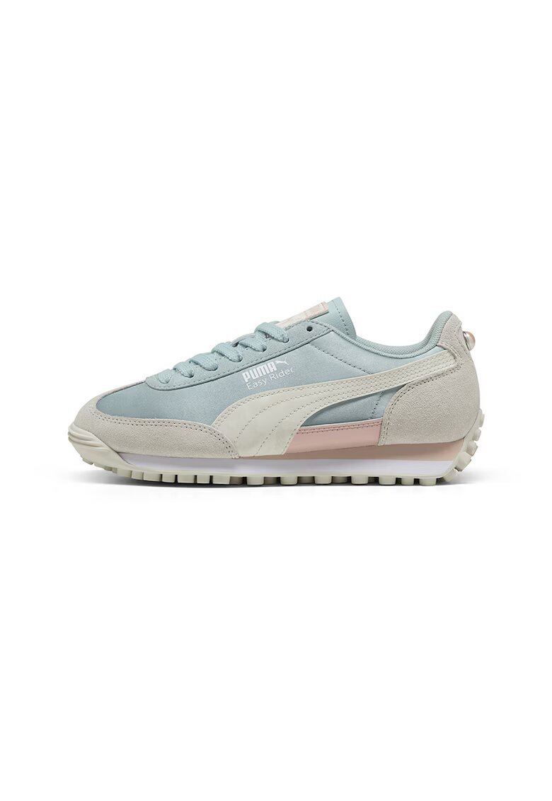 Puma Спортни обувки Easy Rider с велур - Слонова кост/Праскова/Светлосин