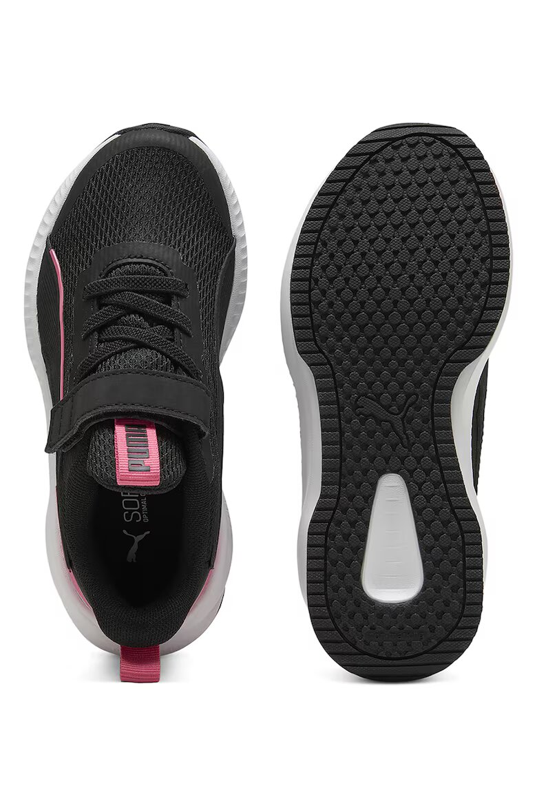 Puma Спортни обувки Flyer 3 с мрежа и еластични връзки Черен/Розово