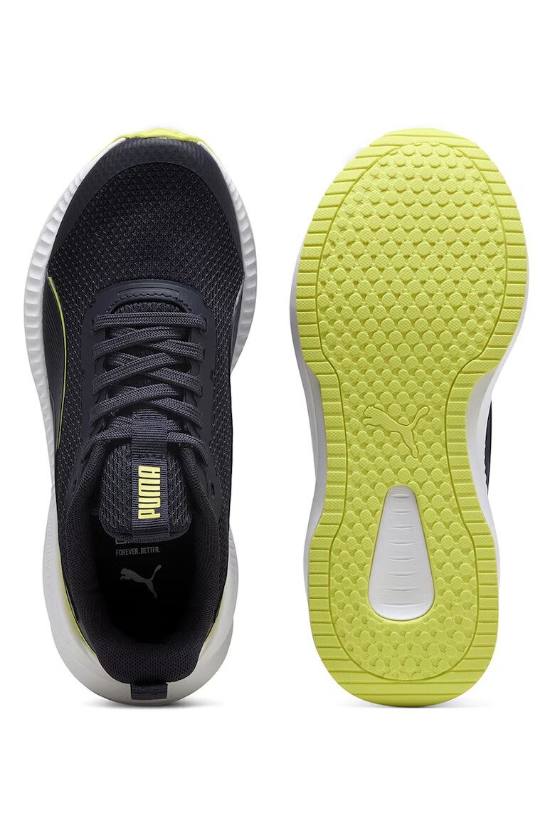 Puma Спортни обувки Flyer Lite 3 с мрежа и лого Ултрамарин синьо/Лайм зелено