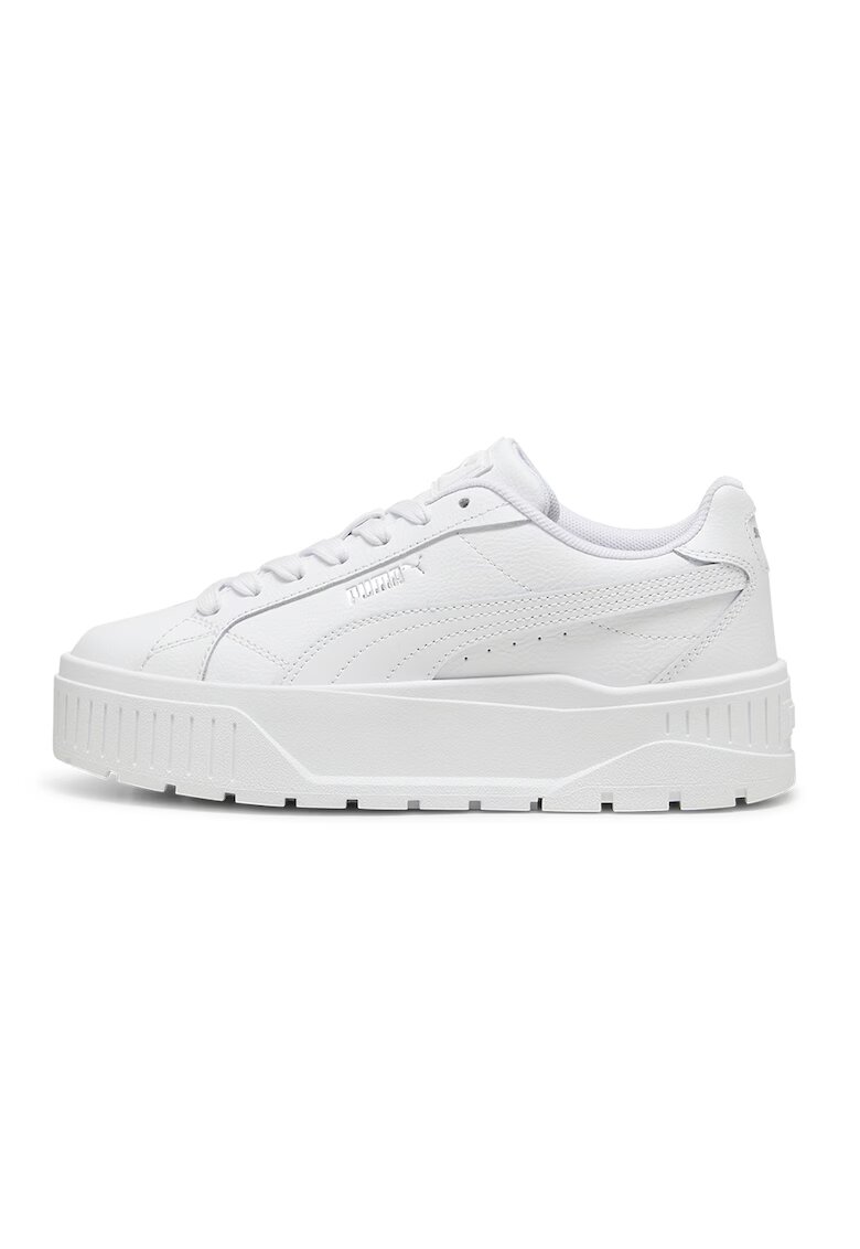 Puma Спортни обувки Karmen II с кожа и равна платформа - Бял/Крем